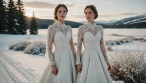 robe de mariée d'hiver