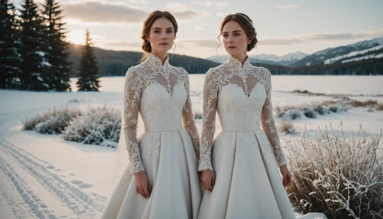 robe de mariée d'hiver